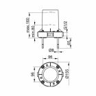 Modern Single-Lever Mixer for Bathtub in Chromed Metal - Girino Viadurini