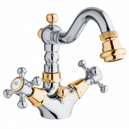 Classic Single Hole Mixer for Bidet in Brass Made in Italy - Lisca Viadurini