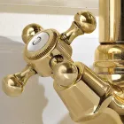 Vintage Design Single Hole Basin Mixer in Brass Made in Italy - Ursula Viadurini