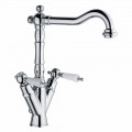 Single-Hole Mixer for Classic Washbasin in Brass Made in Italy - Shelly