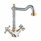 Single-hole basin mixer in Brass Classic Design Made in Italy - Castor Viadurini