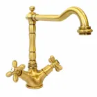 Single-hole basin mixer in Brass Classic Design Made in Italy - Castor Viadurini