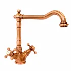 Single-hole basin mixer in Brass Classic Design Made in Italy - Castor Viadurini