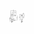 Made in Italy Bidet Mixer with Side Lever - Panela Viadurini