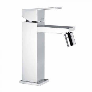 Bidet Mixer in Chrome Finish with Drain Made in Italy - Medida