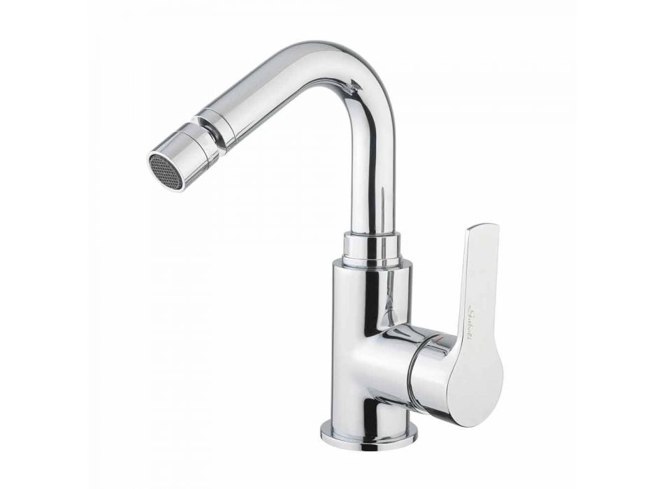 Chrome-Plated Brass Bidet Mixer Without Drain Made in Italy - Sindra