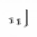 Chrome-plated 3-Hole Bathtub Mixer Made in Italy - Sika