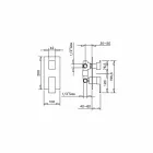 Shower mixer with 3-way diverter Made in Italy - Panela Viadurini