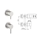 Shower Mixer with Separate Plates in AISI 316L Steel - Claws  Viadurini