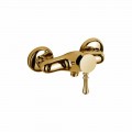Design Mixer Tap External for Shower in Brass Made in Italy - Neno