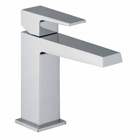 Bathroom Basin Mixer with Drain in Chrome Finish Made in Italy - Galla Viadurini
