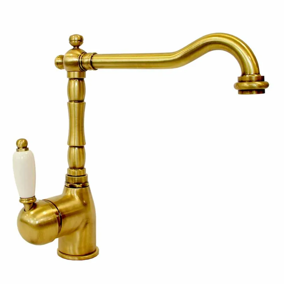 Classic Design Brass Mixer for Kitchen Basin Made in Italy - Carmel Viadurini
