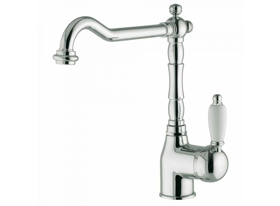 Classic Design Brass Mixer for Kitchen Basin Made in Italy - Carmel