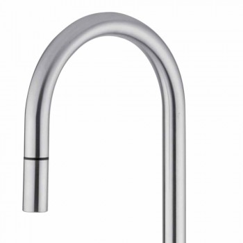 Adjustable Stainless Steel Kitchen Sink Mixer Made in Italy - Lilio
