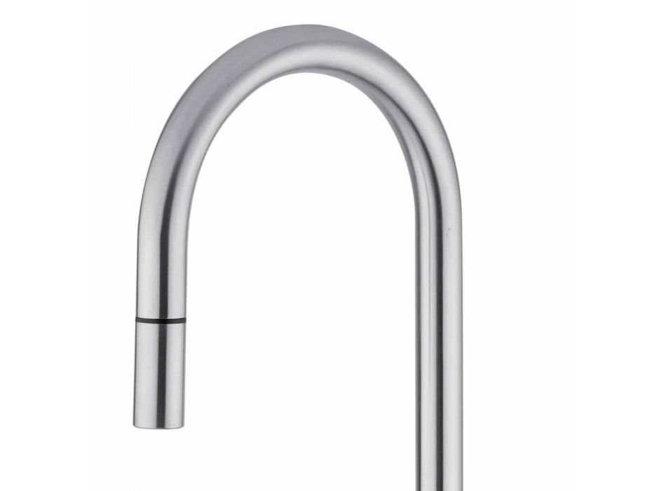 Adjustable Stainless Steel Kitchen Sink Mixer Made in Italy - Lilio