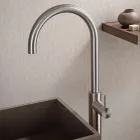 Floor Standing Sink Mixer in AISI 316L Steel Made in Italy - Artigli Viadurini
