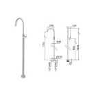 Floor Standing Sink Mixer in AISI 316L Steel Made in Italy - Artigli Viadurini