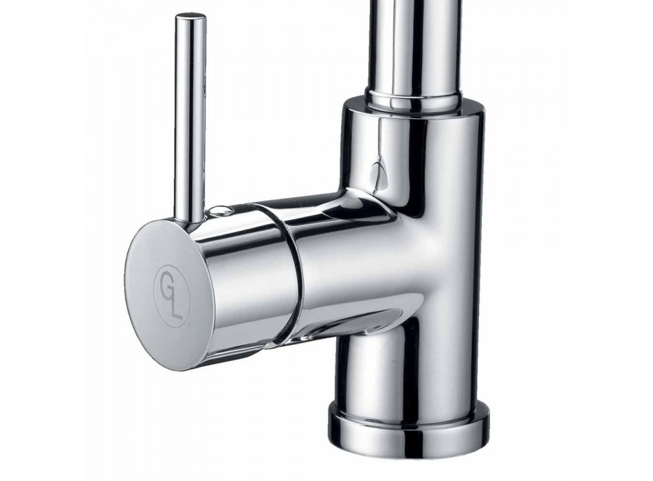 Brass basin mixer with ABS hand shower Made in Italy - Kalid