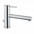 Washbasin mixer in chromed brass with drain made in Italy - Ermia