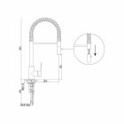 Adjustable Basin Mixer with Brass Spring Made in Italy - Cardio Viadurini