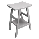 Bathroom Furniture with Wood Finish and Gray Semi-Curved Top - Raomi Viadurini