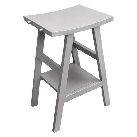 Bathroom Furniture with Wood Finish and Gray Semi-Curved Top - Raomi Viadurini