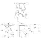 Reclaimed Teak Bathroom Furniture with Yellow Semi-Curved Top - Raomi Viadurini