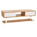 Bathroom Cabinet in Natural Teak with White Drawers in Mahogany - Hamadou