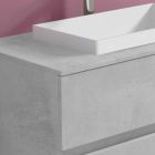 Bathroom cabinet with built-in washbasin, modern suspended design - Casimira Viadurini