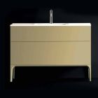 Bathroom cabinet with washbasin in lacquered wood 120x85x46cm Amber, made in Italy Viadurini
