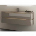 Arya modern design bathroom vanity with built-in basin, made in Italy