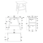 Reclaimed Teak Design Bathroom Cabinet with White Top and Support - Crina Viadurini