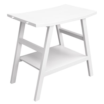 Reclaimed Teak Design Bathroom Cabinet with White Top and Support - Crina Viadurini