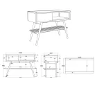 Reclaimed Teak Gray Bathroom Cabinet with Gray Drawer - Benoit Viadurini