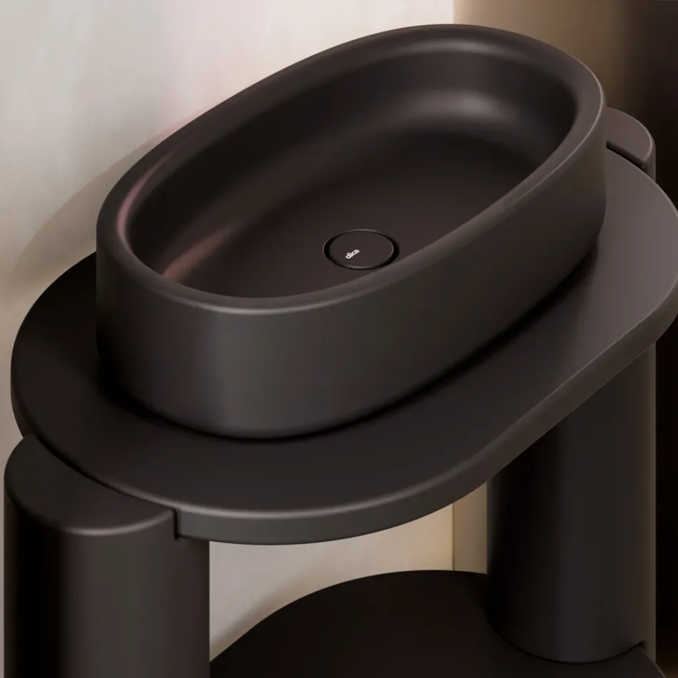 Ceramic Bathroom Cabinet in Various Colors Made in Italy - Girl Viadurini