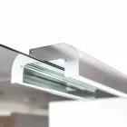 Modern Suspended Bathroom Cabinet with Sink Shelf and Design Mirror - Michele Viadurini