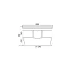 Single Color Bathroom Cabinet with White Ceramic Washbasin - Candy Viadurini