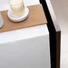 100 cm Wall-Hung Bathroom Cabinet in 8 mm Tempered Glass and European Oak - Excelsior Viadurini