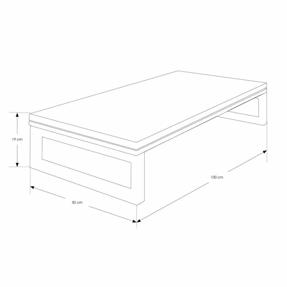 Suspended Teak Bathroom Cabinet with Stainless Steel Towel Holder - Saverno Viadurini