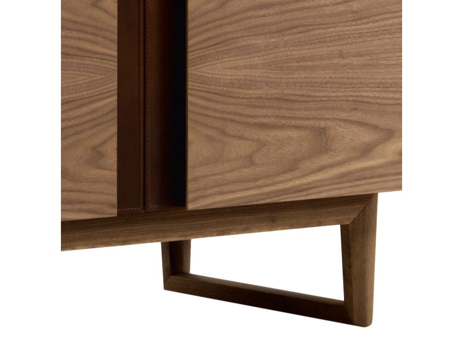 Design cabinet in solid wood with 2 doors Grilli York made in Italy Viadurini