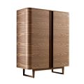 Design cabinet in solid wood with 2 doors Grilli York made in Italy
