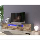 Low Wooden TV Stand Living Room 2 Doors and Open Compartment - Suzana Viadurini