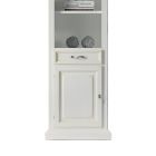Cabinet with 1 Wooden Door and 1 Drawer Made in Italy - Cupido Viadurini