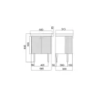 Cabinet with Two Doors and One Shelf with Washbasin Made in Italy - Candy Viadurini