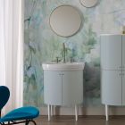 Cabinet with Ceramic Washbasin and 2 Sky Blue Doors - Candy Viadurini