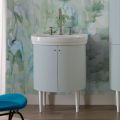 Cabinet with Ceramic Washbasin and 2 Sky Blue Doors - Candy