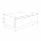 Suspended Bathroom Consolle with Structure in Natural Teak - Rodolfo Viadurini