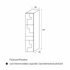 Azalea brushed larch wooden column cabinet Viadurini