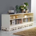 Rabel design wooden storage unit with 4 compartments