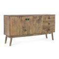 Sideboard 2 Doors 3 Drawers in Mango Wood Vintage Style - Desiderio